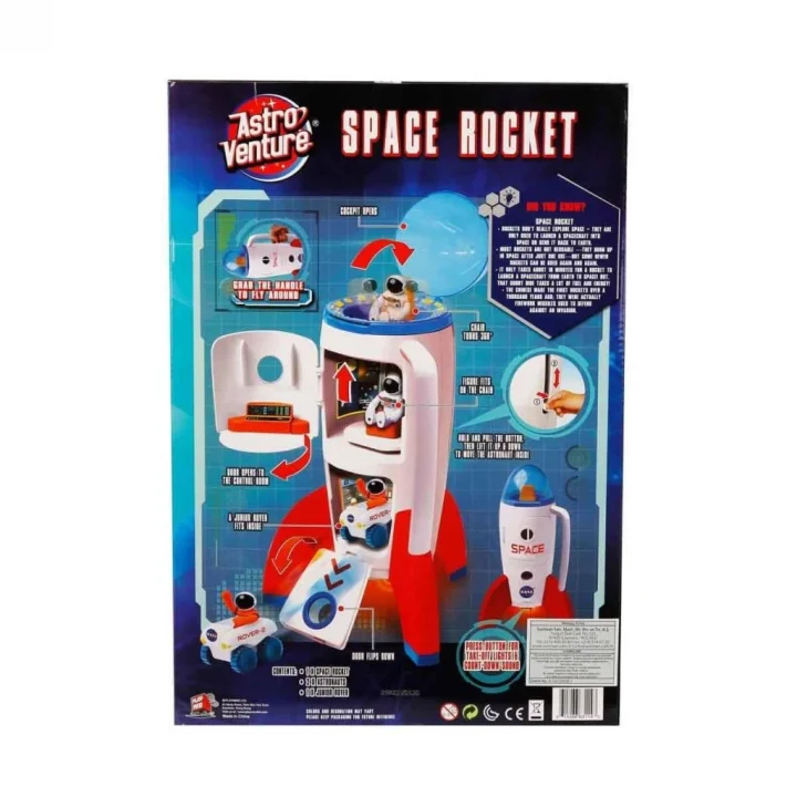 Mey İthalat® 106114 Astro Venture Sesli Ve Işıklı Uzay Roketi -