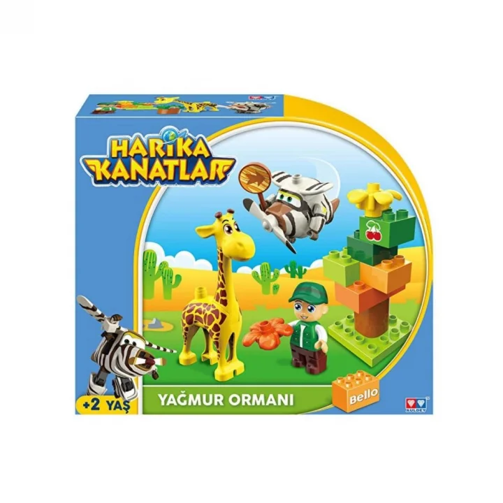 Mey İthalat® 10932 Harika Kanatlar Bellonun Yağmur Ormanı 15 parça blok - Mega Oyuncak