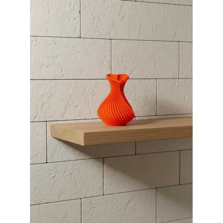 Mey İthalat® 11 cm Turuncu Kalp Formlu Mini Vazo Estetik Dekoratif Obje