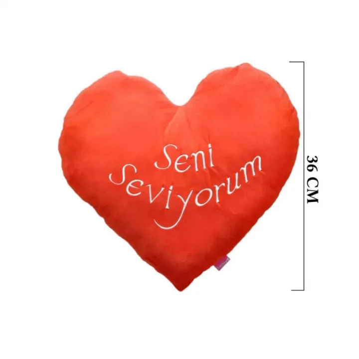 Mey İthalat® 1153K Kalp Yastık 36x36 cm