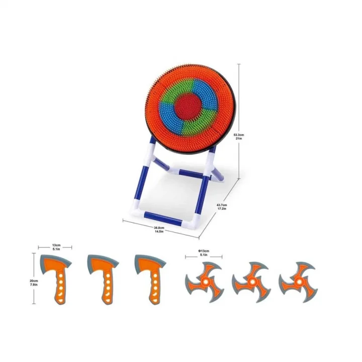Mey İthalat® 11912 SUN-AOJ-DART TARGET SET AXES N STARS AYAKLI