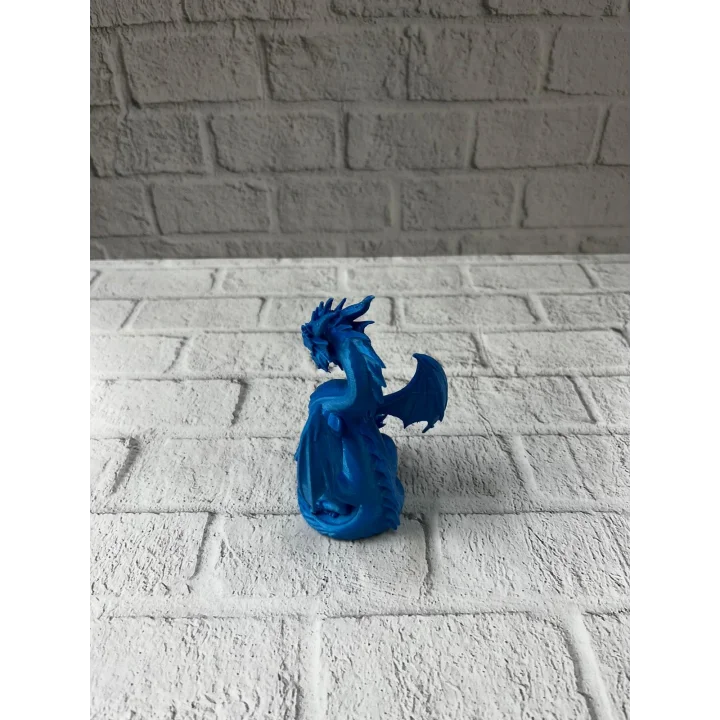 Mey İthalat® 12 cm Mavi Ejderha Figürü Koleksiyonluk Dekoratif Biblo