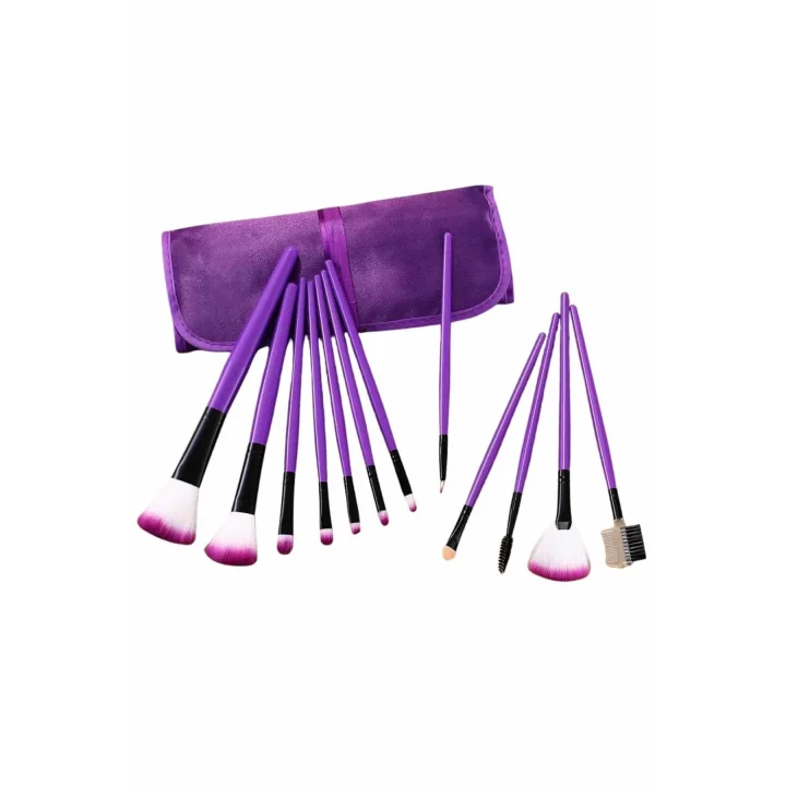 Mey İthalat® 12 PARÇA PROFESYONEL MAKYAJ FIRÇA SETİ