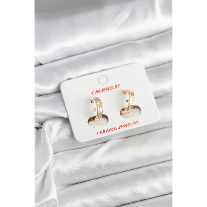 Mey İthalat® 14K Gold Renk Kaplama CM Kadın Küpe