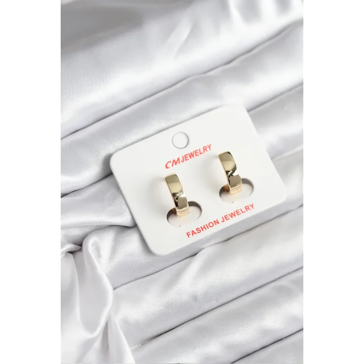 Mey İthalat® 14K Gold Renk Kaplama CM Kadın Küpe