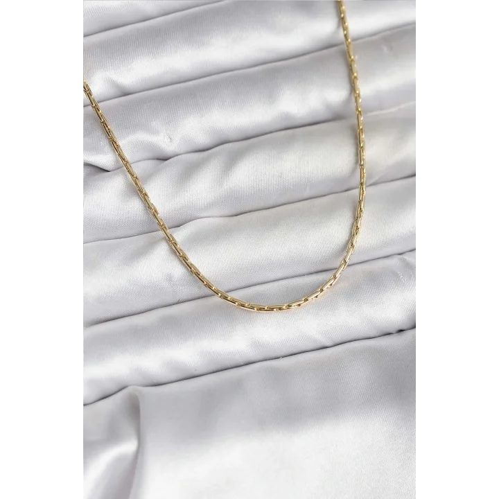 Mey İthalat® 14K Gold Renk Kaplama İnce Zincir Model CM Kadın Kolye