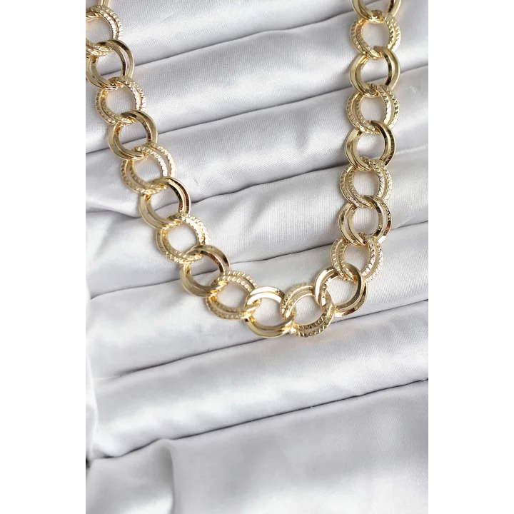 Mey İthalat® 14K Gold Renk Kaplama Samanyolu Model CM Kadın Kolye
