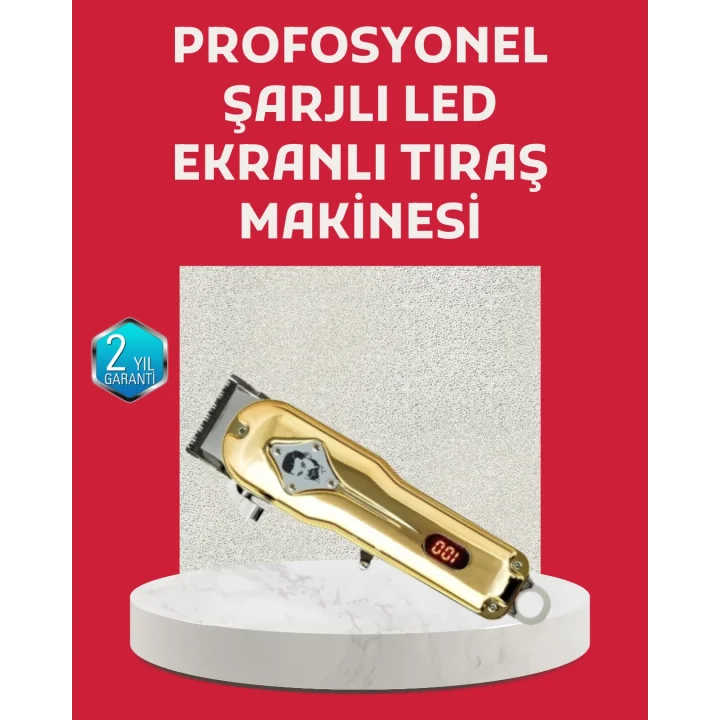 Mey İthalat® 1800 mAh Bataryalı Uzun Kullanım Süreli Şarjlı Tıraş Makinesi