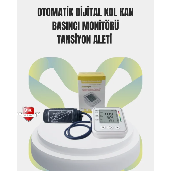 Mey İthalat® 2 Kullanıcı Hafızalı USB Uyumlu Tansiyon Ölçer