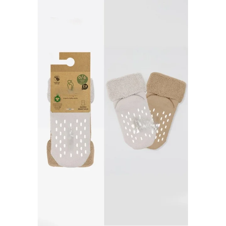 Mey İthalat® 2li Havlu Soket Kaymaz Basic Boy 10508 Bej