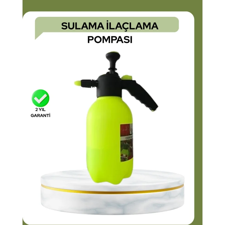Mey İthalat® 2 Litre Pompalı Püskürtücü Bakır Nozullu Ayarlı Sprey Temizlik ve Bahçe
