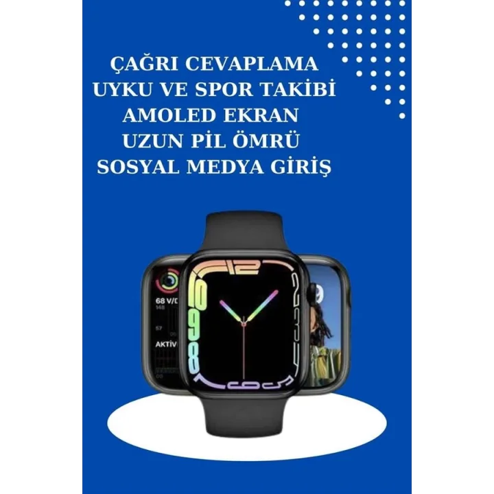 Mey İthalat® 2025 Model Akıllı Saat ve 2.Nesil TWS Bluetooth Kulaklık ANC Özelliği Amoled Ekran