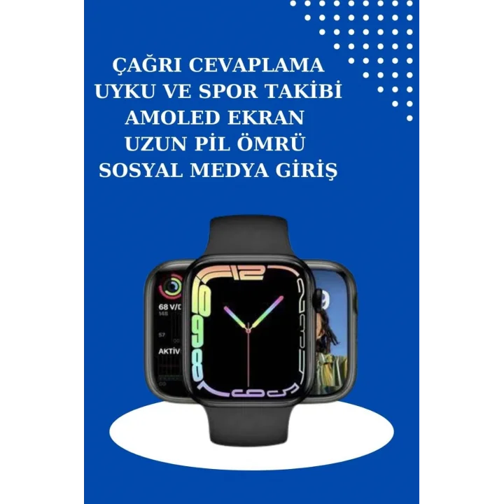 Mey İthalat® 2025 Model Akıllı Saat ve 2.Nesil TWS Bluetooth Kulaklık ANC Özelliği Amoled Ekran