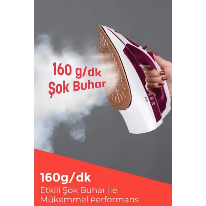 Mey İthalat® 2200W Seramik Kaplama Estetik Tasarımı 360 Derece Dönebilir Kablosu