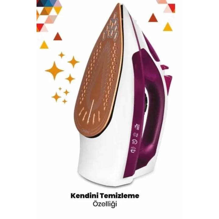 Mey İthalat® 2200W Seramik Kaplama Estetik Tasarımı 360 Derece Dönebilir Kablosu