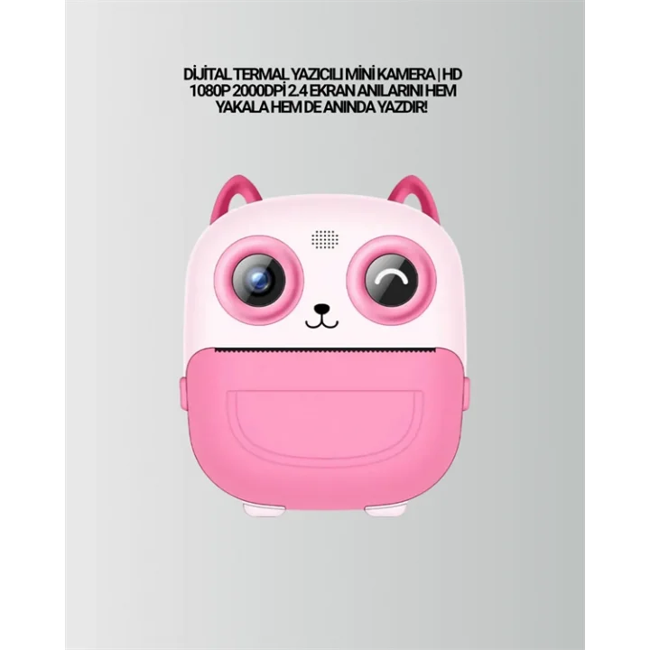 Mey İthalat® 2.4” Ekranlı Mini Kamera – 1080p Kayıt + Mürekkepsiz Yazdırma