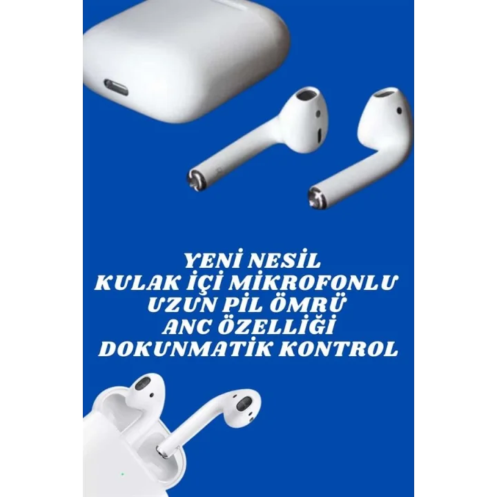 Mey İthalat® 2.Nesil Yeni Model TWS Bluetooth Kulaklık Dokunmatik Kontrol Yüksek Ses Kaliteli