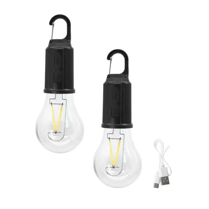 Mey İthalat® 3 Farklı Mod LEDli Şarjlı Asma Kancalı Kamp Lambası Taşınabilir Ampul