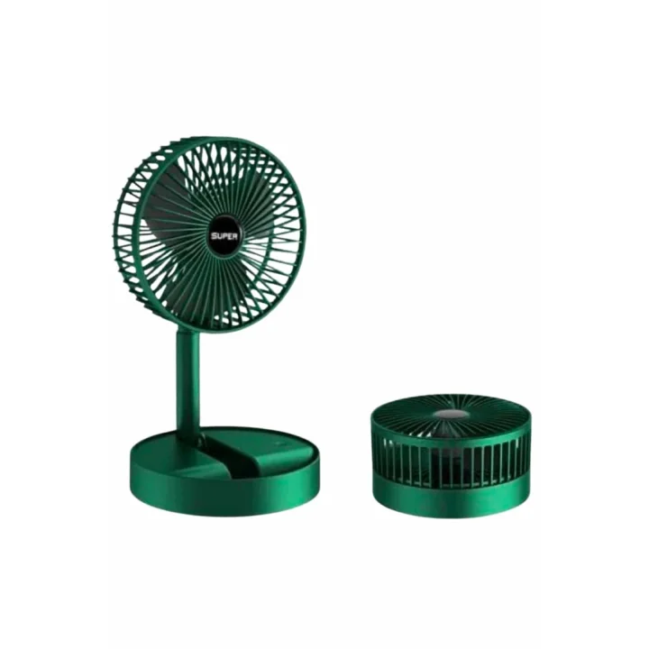 Mey İthalat® 3 Kademe Hız Ayarlı Vantilatör Telefon Standlı Şarjlı Katlanabilir Soğutucu Pervane