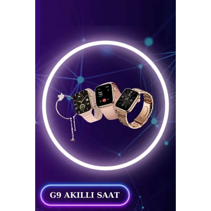 Mey İthalat® 3 Kordonlu Dokunmatik Ekran Akıllı Saat ve 2.Nesil Kablosuz Bluetooth Kulaklık ANC/ENC