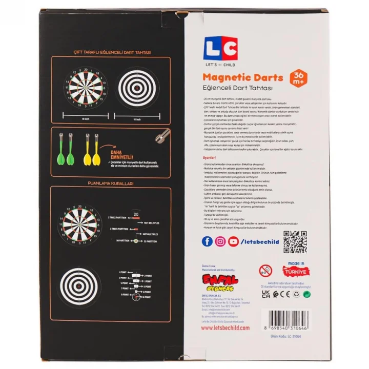 Mey İthalat® 31064-Eğlenceli Manyetik Dart