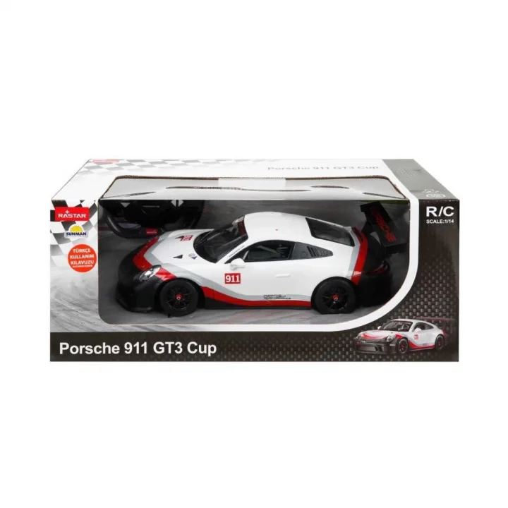 Mey İthalat® 31343 1:14 Porsche 911 GT3 Cup Uzaktan Kumandalı Işıklı Araba