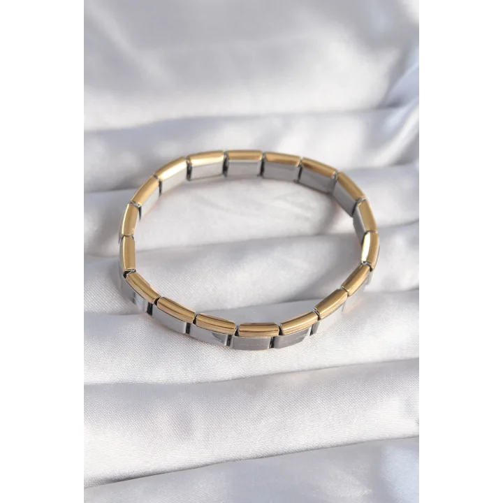 Mey İthalat® 316L Çelik Çift Renk Yazılı Nomination Bileklik