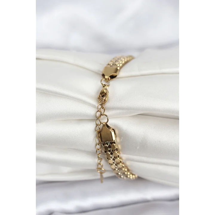 Mey İthalat® 316L Çelik Gold Renk Kadın Bileklik
