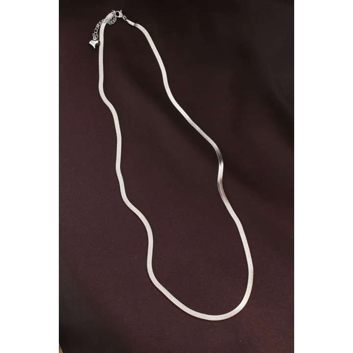 Mey İthalat® 316L Çelik Gümüş Renk 60 cm İtalyan Zincir Kolye