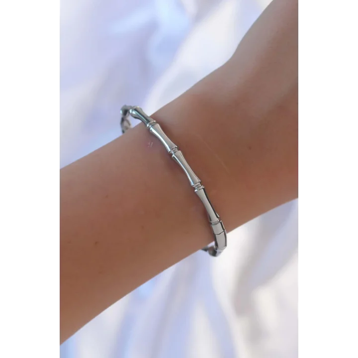 Mey İthalat® 316L Çelik Gümüş Renk Kemik Model Bileklik