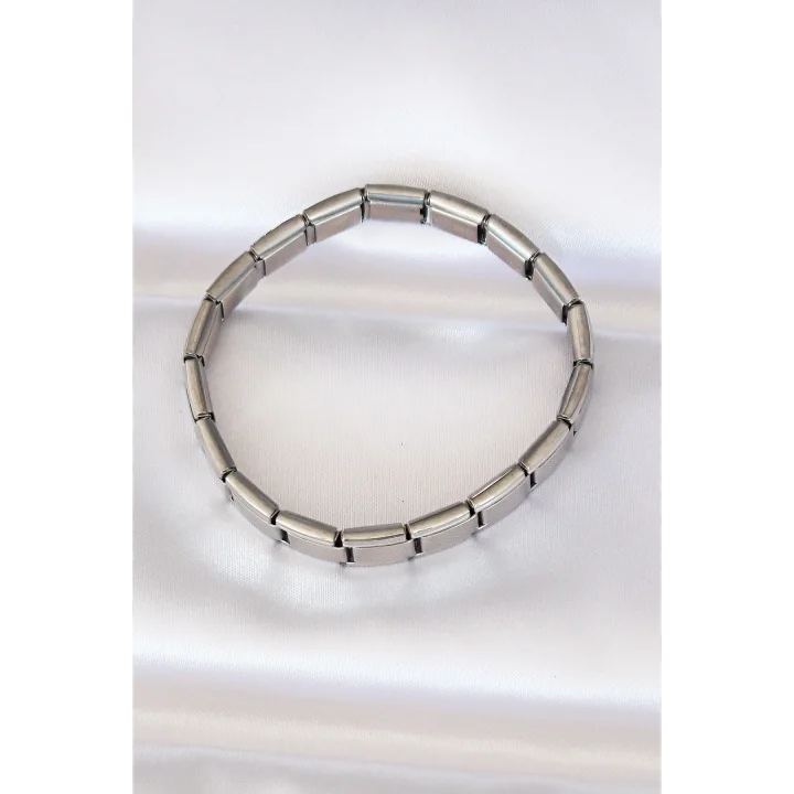 Mey İthalat® 316L Çelik Gümüş Renk Yazısız Nomination Model Kadın Bileklik