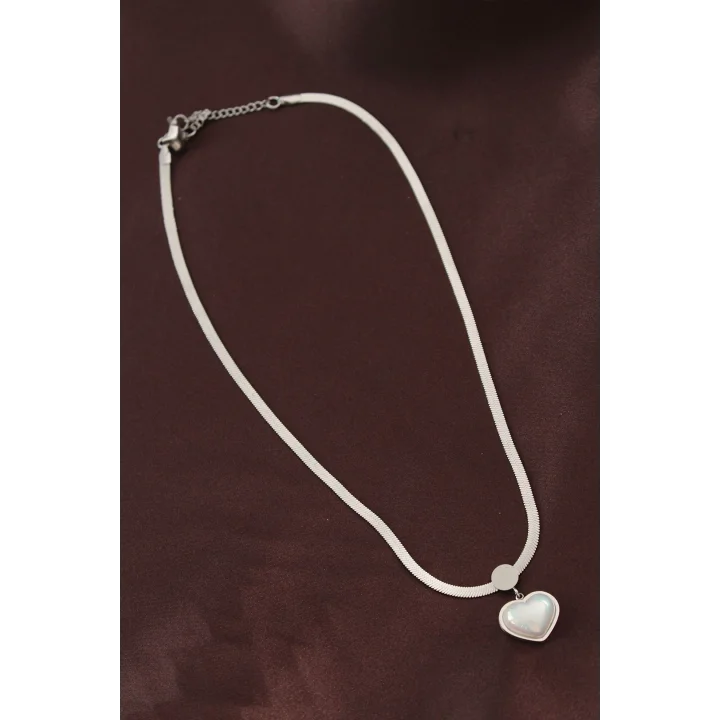 Mey İthalat® 316L Çelik İtalyan Zincir Kalp Kolye