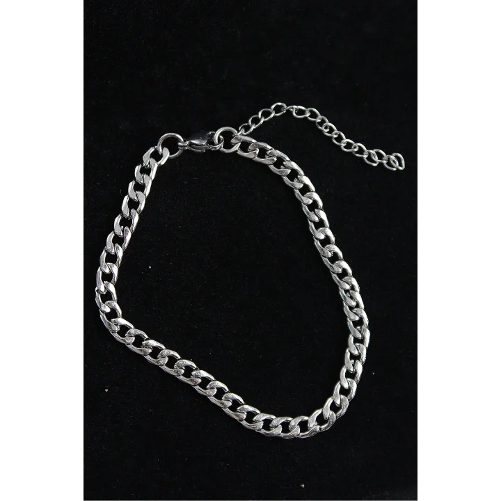 Mey İthalat® 316L Çelik Klasik Model Gümüş Renk Erkek Bileklik