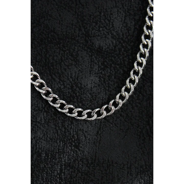 Mey İthalat® 316L Çelik Klasik Zincir Model Gümüş Renk Erkek Kolye