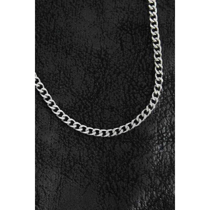 Mey İthalat® 316L Çelik Klasik Zincir Model Gümüş Renk Erkek Kolye