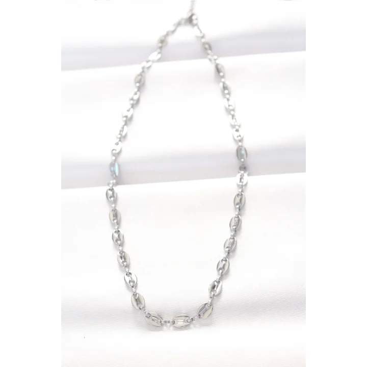 Mey İthalat® 316L Çelik Silver Renk Gemici Zincir Kolye