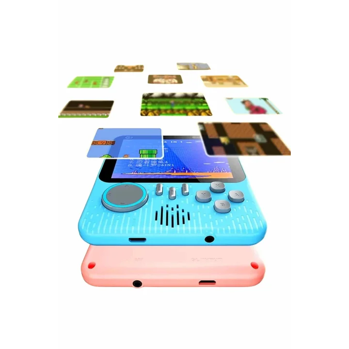 Mey İthalat® 3.5 İnç Mini Atari Taşınabilir Oyun Konsolu 666 Adet Retro Oyun