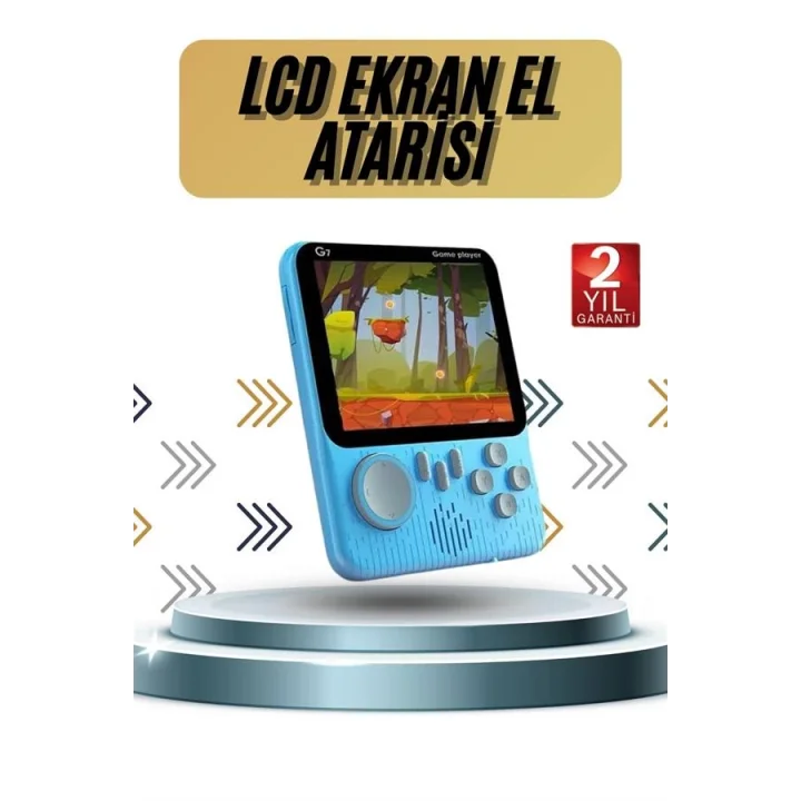 Mey İthalat® 3.5 İnç Mini Atari Taşınabilir Oyun Konsolu 666 Adet Retro Oyun