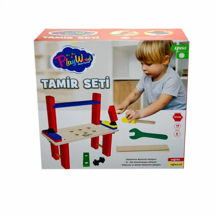 Mey İthalat® 397 Kutuda Ahşap Tamir Seti - Onyıl Oyuncak