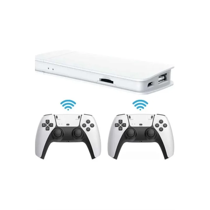 Mey İthalat® 3D Çift Oyun Kollu 4K HD Ekran Nostaljik 20.000 Oyunlu Beyaz Game Box