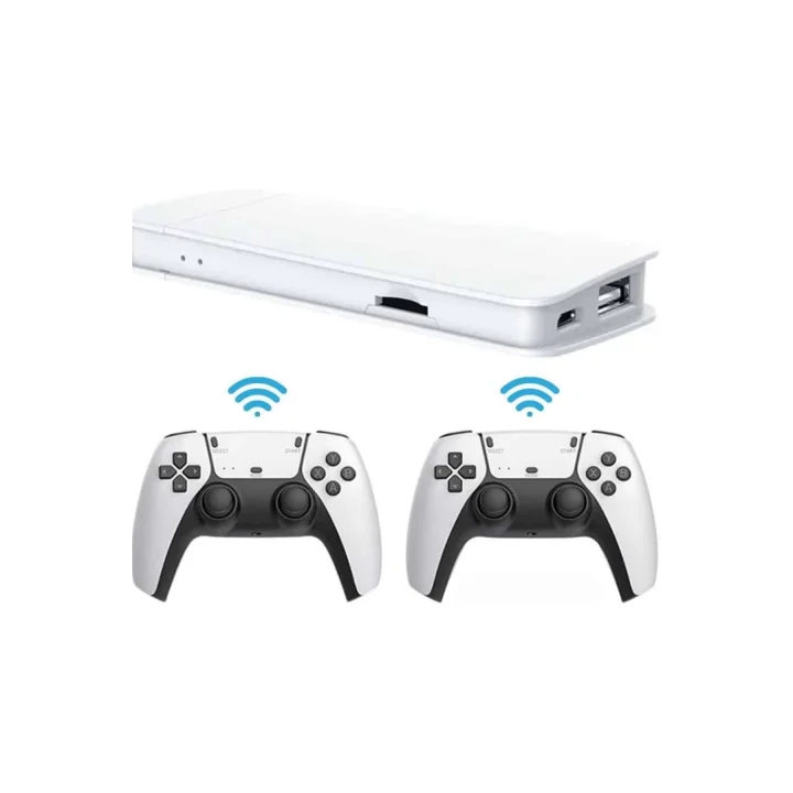 Mey İthalat® 3D Çift Oyun Kollu 4K HD Ekran Nostaljik 20.000 Oyunlu Beyaz Game Box