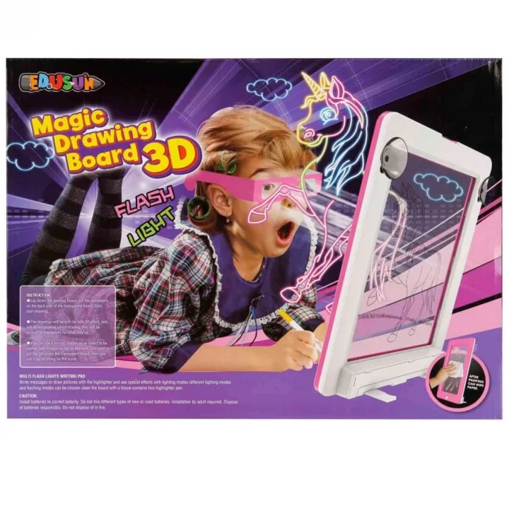 Mey İthalat® 3D Doodle Sihirli Pembe Yazı Tahtası