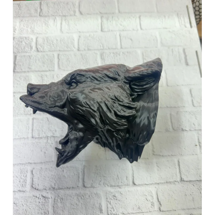 Mey İthalat® 3D Siyah Ayı Başı Duvar Dekoru Modern Asılabilir Heykel 25x19 cm