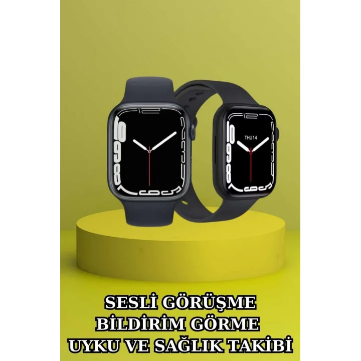 Mey İthalat® 3.Nesil TWS Bluetooth Kulaklık ve Dokunmatik Ekran Akıllı Saat Sesli Görüşme