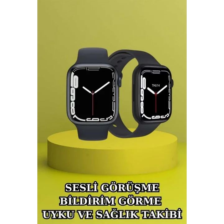 Mey İthalat® 3.Nesil TWS Bluetooth Kulaklık ve Dokunmatik Ekran Akıllı Saat Sesli Görüşme