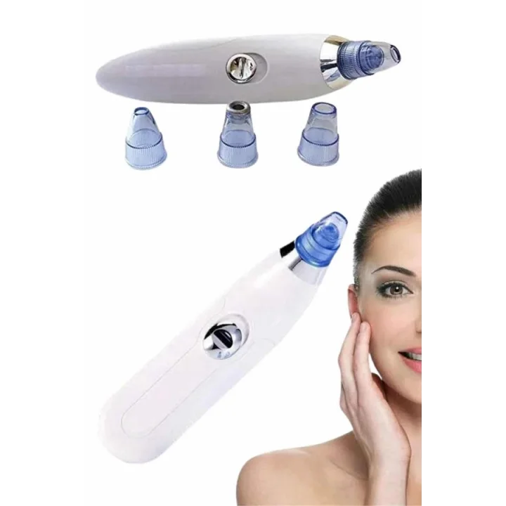 Mey İthalat® 4 Başlıklı Pilli Vakumlu Siyah Nokta Temizleyici Akne Ve Sivilce Önleyici