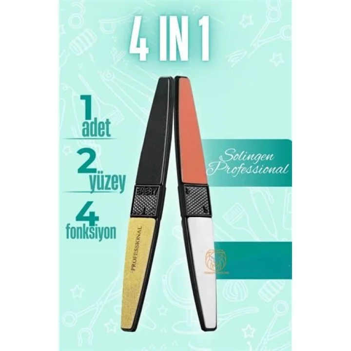 Mey İthalat® 4 Fonksiyon Tırnak Törpü ve Parlatma Solingen 720870