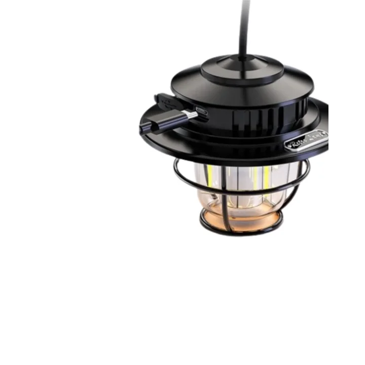 Mey İthalat® 4 Fonksiyonlu Dekoratif Kamp Lambası – Tungsten Ampul, USB Çıkışlı