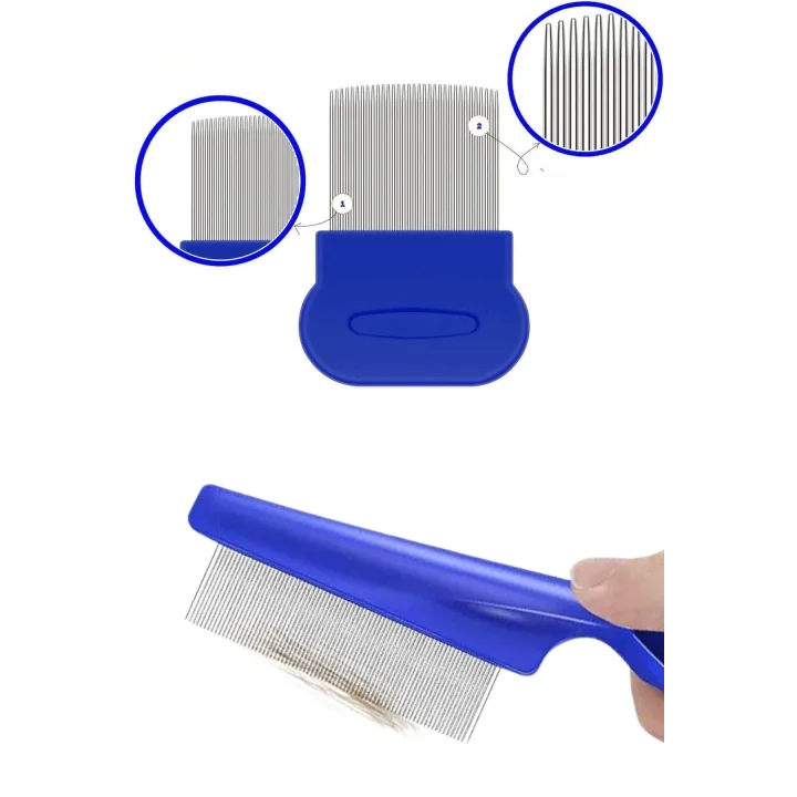 Mey İthalat® 4lü Bit Evcil Hayvan Tarak Seti Kedi Köpek Bit Tarak Seti Pire Tarağı