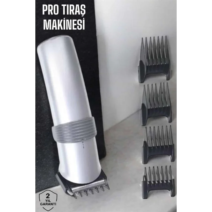 Mey İthalat® 4 Taraklı Profesyonel Şarjlı Saç ve Sakal Kesme Tıraş Makinesi Seti
